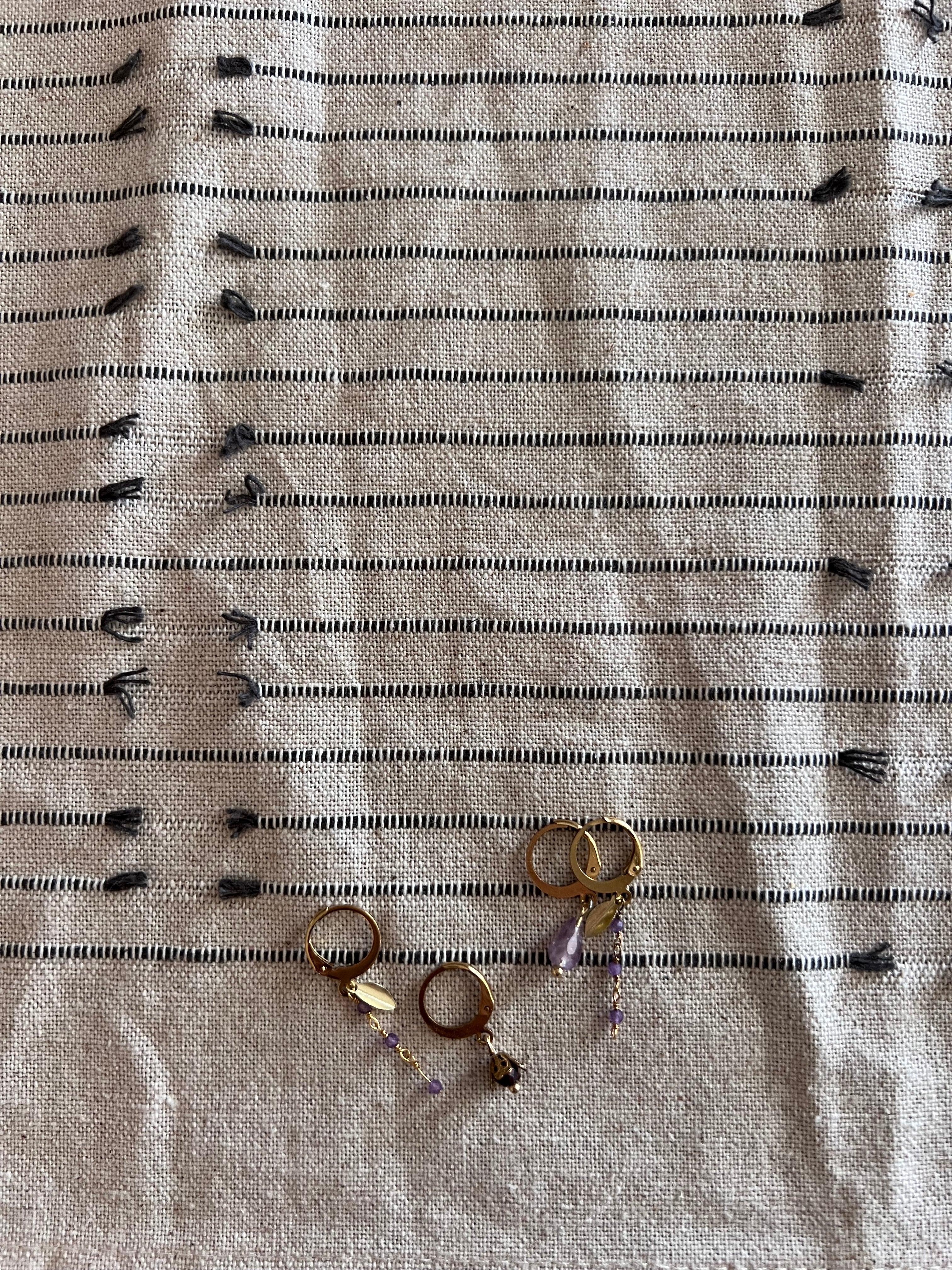 Micro orecchini ametista