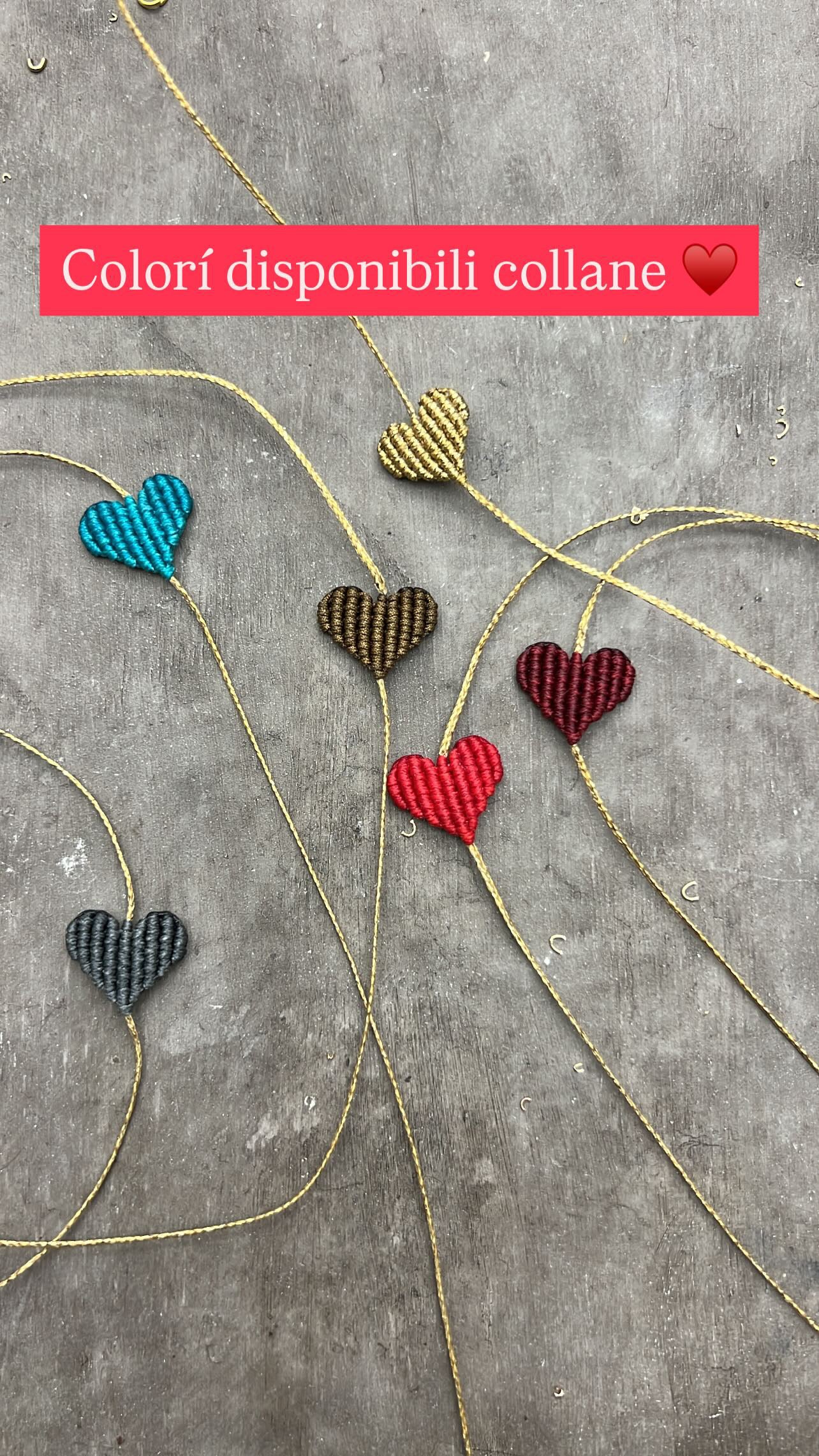 Collana Cuore Crochet