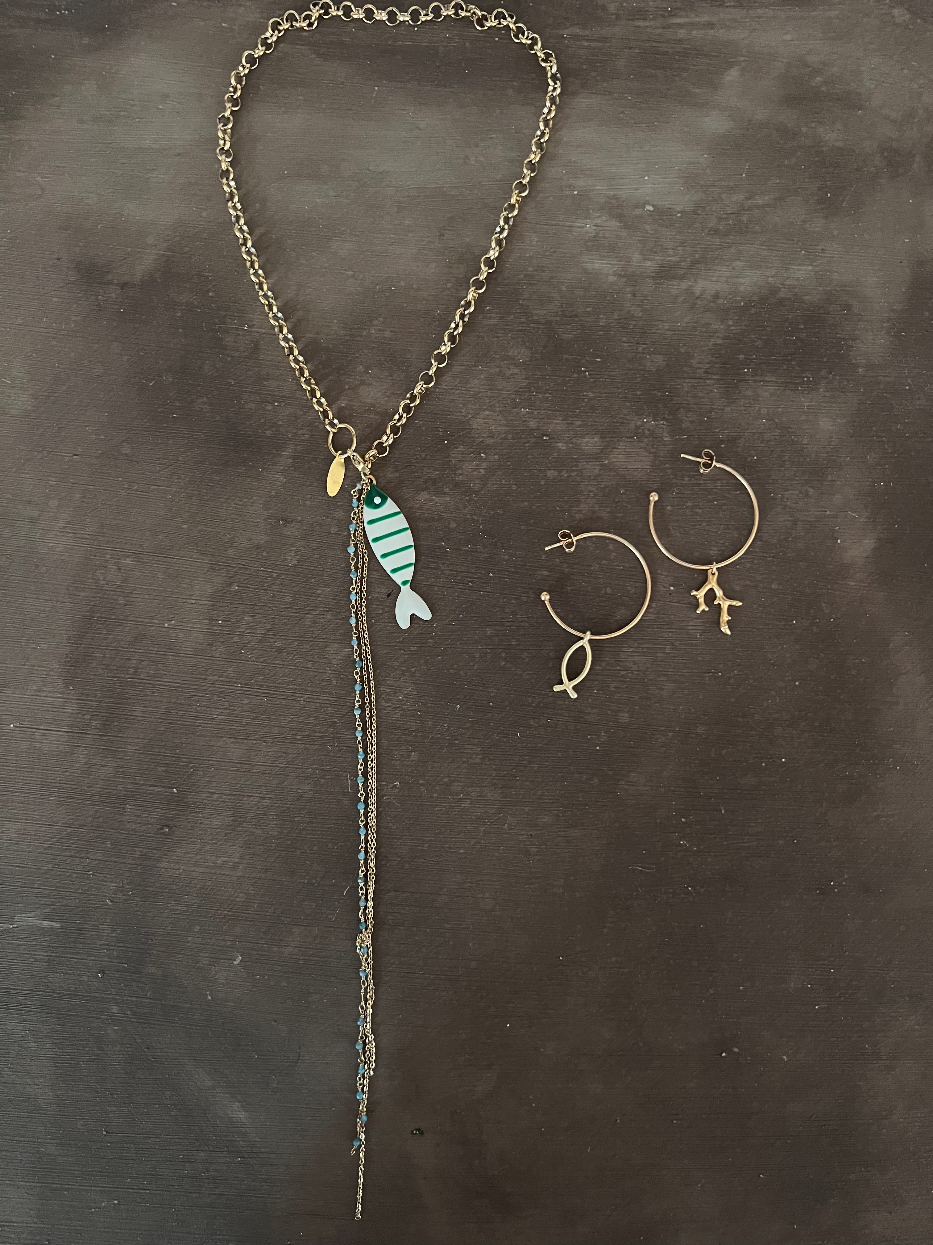 Cerchi in argento 925 con charm oro